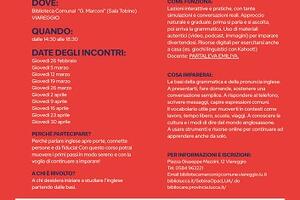 Bibliocare: a Viareggio al via il corso gratuito “Inglese per tutti”