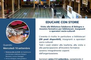 &quot;Educare con storie&quot;: Bibliolucca propone visita alla biblioteca Salaborsa di Bologna
