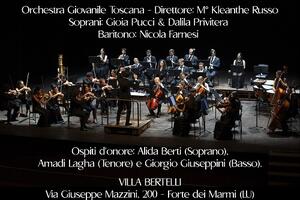 &quot;Concerto Lirico con l&#039;Orchestra Giovanile Toscana&quot;, domenica 9 novembre, Giardino d&#039;Invero di Villa Bertelli a Forte dei Marmi