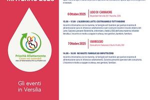 Settimana Mondiale per l’Allattamento Materno 2025: l’ASL Toscana nord ovest aderisce con eventi aperti al pubblico. Le iniziative nella Zona distretto Versilia