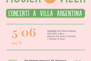 A Villa Argentina torna 'Musica in Villa': protagonista il duo chitarristico Gabriele Nicotra e Samuel Vaccaro, venerdì 5 giugno
