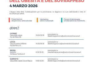Obesità e sovrappeso: a Massa, Lucca e in Versilia ancora posti disponibili per l’open day