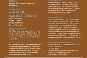 Fake News: un corso gratuito a Camaiore di BiblioCare per imparare a riconoscerle