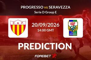 Calcio Serie D: Progresso – Seravezza allo stadio Comunale "Clara Weisz" Castel Maggiore Bologna il 20 settembre