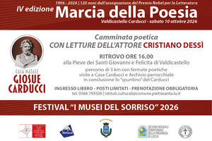 Festival "I Musei del Sorriso"   La Marcia della poesia dedicata a Carducci, la performance di danza TRIP al Museo del Carnevale e la visita guidata al Palazzo Mediceo