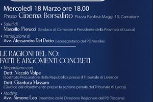 A Camaiore è nato un comitato per il no al referendum