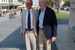 Il ministro dell&#039;istruzione Valditara ospite del gazebo della Lega a Viareggio con il consigliere regionale Baldini: tutte le importanti novità sulla scuola