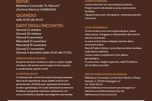 Bibliocare: a Viareggio un corso gratuito per conoscere la storia della propria famiglia