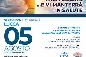 Forza del Popolo, Convegno del 5 agosto con il Dott. Carlo Giraldi a Pruno - Seravezza