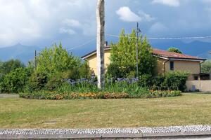 Sfalci e allestimenti floreali lungo le strade di Pietrasanta