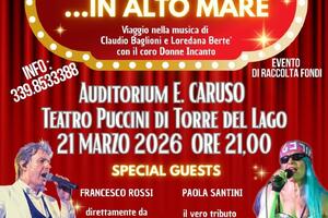 "Strada facendo... in alto mare", viaggio nella musica di Claudio Baglioni e Loredana Bertè con il coro Donne Incanto a Torre del lago, 21 marzo