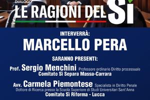 Le ragioni del Sì: a Forte dei Marmi l'incontro con Marcello Pera