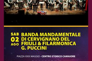 Camaiore Estate: domani la Filarmonica G. Puccini insieme alla Banda Mandamentale di Cervignano del Friuli