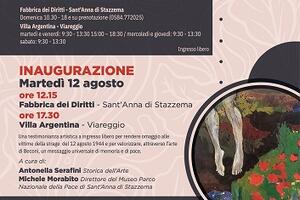 A Sant&#039;Anna di Stazzema e a Villa Argentina a Viareggio il 12 agosto si inaugura &quot;Serafino Beconi, l&#039;arte della memoria&quot;