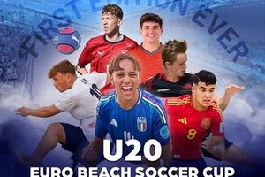 Viareggio, presentazione Europei Under 20 di beach soccer, mercoledì 22 aprile