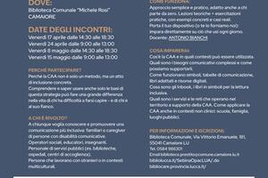 Bibliocare: a Camaiore corso gratuito sulla comunicazione alternativa aumentativa, dal 17 aprile