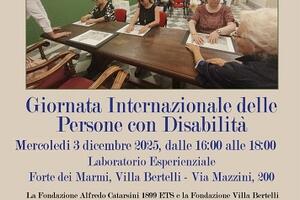 Giornata internazionale della disabilità: a Montecatini Terme e Forte dei Marmi le iniziative della Fondazione Catarsini, mercoledì 3 dicembre