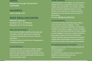 Bibliocare: "Lingua, autonomia e integrazione", al via il corso gratuito di italiano a Camaiore