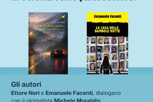 Doppio appuntamento con il giallo versiliese al Cantuccio di Marina di Pietrasanta con Ettore Neri ed Emanuele Daconti, venerdì 17 luglio ore 18