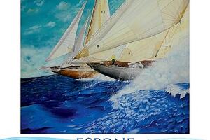 Enzo Costa al Caffè Savoia di Viareggio con “Colori di Mare”