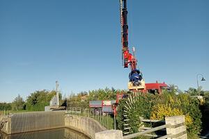 Consorzio di Bonifica Toscana Nord: Intervento sull'impianto idrovoro Fiumetto a Pietrasanta. Sostituita la pompa ausiliaria