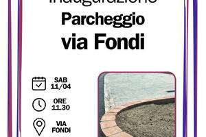 Camaiore: inaugurazione nuovo parcheggio Via Fondi, sabato 11 aprile