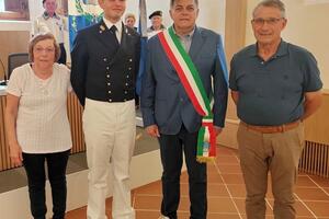 Un giovane pietrasantino a bordo dell&#039;Amerigo Vespucci