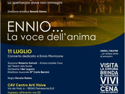 Pietrasanta Green Theatre 2026, sabato 11 luglio grande omaggio a Ennio Morricone al Cav di Pietrasanta