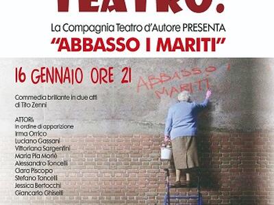 Massarosa, Teatro Vittoria Manzoni: venerdì 16 gennaio la “première” di “Tutti a Teatro!” con “Abbasso i mariti!”