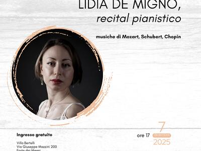 Recital pianistico di Lidia De Migno a Villa Bertelli, domenica 7 dicembre