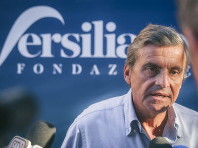 Il leader di Azione Carlo Calenda al Caffè della Versiliana, giovedi 27 agosto