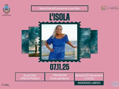 L'Isola di Mario Adinolfi presentato a Villa Bertelli, venerdì 7 novembre