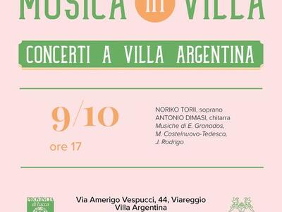 Dopo la pausa estiva torna "Musica in Villa": sei concerti a Villa Argentina  tra ottobre e dicembre