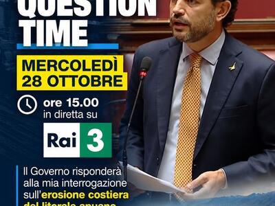 Erosione costiera, Barabotti (Lega) porta il caso apuano e versiliese alla camera: mercoledì 28 ottobre il question time con il Governo in diretta Rai