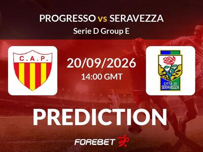 Calcio Serie D: Progresso – Seravezza allo stadio Comunale "Clara Weisz" Castel Maggiore Bologna il 20 settembre
