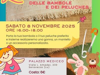 Seravezza: "La sartoria delle bambole e dei peluches" a Palazzo Mediceo, sabato 8 novembre