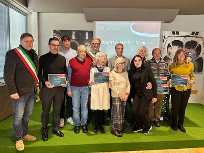 Consegnati gli attestati alle imprese neo iscritte nel Registro Nazionale delle Imprese Storiche