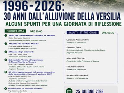 A trent'anni dall'alluvione dell'Alta Versilia: il 25 giugno alle Scuderie Medicee di Seravezza