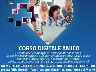 A Forte dei Marmi arriva &quot;Digitale Amico&quot;: il nuovo corso gratuito promosso dall&#039;Ufficio di Facilitazione Digitale