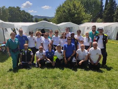 I professionisti dell’ASL Toscana nord ovest all’esercitazione della colonna mobile della protezione civile toscana