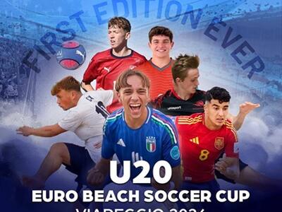 Viareggio, presentazione Europei Under 20 di beach soccer, mercoledì 22 aprile