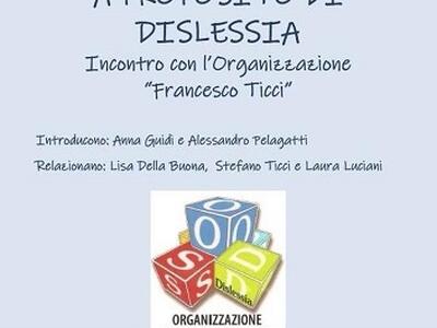"A proposito di dislessia": se ne parla al Palazzo della cultura di Cardoso con l'organizzazione Francesco Ticci, giovedì 5 febbraio