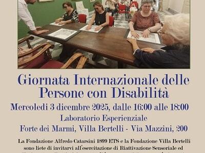 Giornata internazionale della disabilità: a Montecatini Terme e Forte dei Marmi le iniziative della Fondazione Catarsini