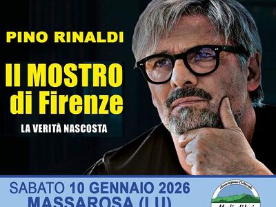 Pino Rinaldi al Teatro Manzoni di Massarosa con "Il Mostro di Firenze: la verità nascosta", sabato 10 gennaio