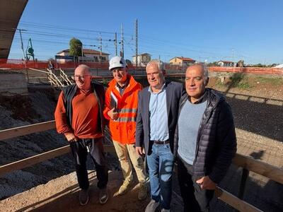 Seravezza: sopralluogo al cantiere del sottovia di Querceta. La prossima settimana inizierà la costruzione del monolite