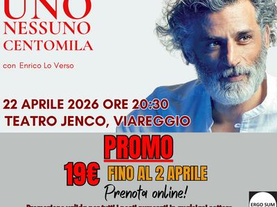 "Uno Nessuno Centomila" con Enrico Lo Verso a Viareggio, il prossimo 22 aprile