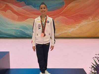 Melissa Musacci brilla in Portogallo: tre bronzi con la Nazionale di ritmica