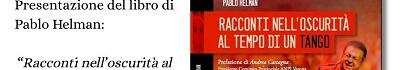 ANPI: Presentazione "Racconti nell'oscurità al tempo di un tango", giovedì 13 agosto