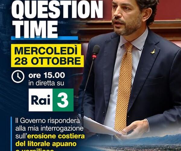 Erosione costiera, Barabotti (Lega) porta il caso apuano e versiliese alla camera: mercoledì 28 ottobre il question time con il Governo in diretta Rai