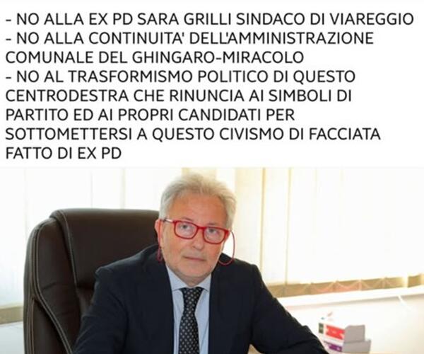 Massimiliano Baldini, ex consigliere regionale della Lega: "Ecco perché non votare Sara Grilli"